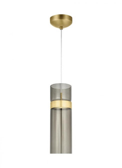 Manette Modern dimmable LED Grande Ceiling Pendant Light in a Natural Brass/Gold Colored finish (7355|700TDMANGPTKTKNB-LED)