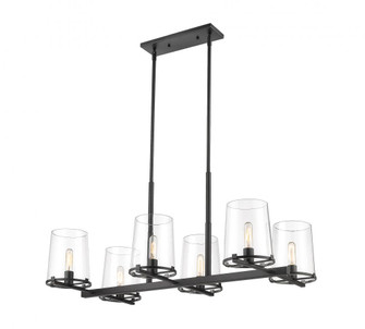 6 Light Linear Chandelier (276|3032-6L-MB)
