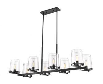 8 Light Linear Chandelier (276|3032-8L-MB)