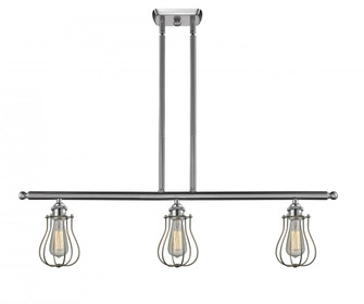 Muselet - 3 Light - 36 inch - Brushed Satin Nickel - Stem hung - Island Light (3442|516-3I-SN-CE513)