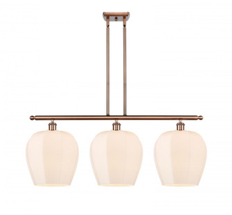 Norfolk - 3 Light - 38 inch - Antique Copper - Cord hung - Island Light (3442|516-3I-AC-G461-12)