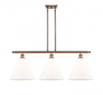 Berkshire - 3 Light - 39 inch - Antique Copper - Stem hung - Island Light (3442|516-3I-AC-GBC-121)