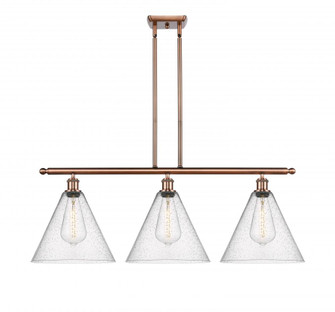 Berkshire - 3 Light - 39 inch - Antique Copper - Cord hung - Island Light (3442|516-3I-AC-GBC-124-LED)