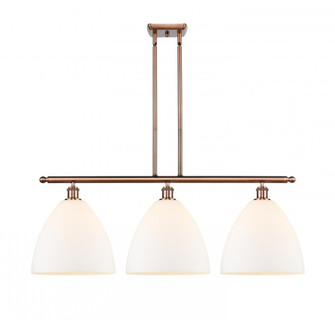 Bristol - 3 Light - 39 inch - Antique Copper - Stem hung - Island Light (3442|516-3I-AC-GBD-121-LED)