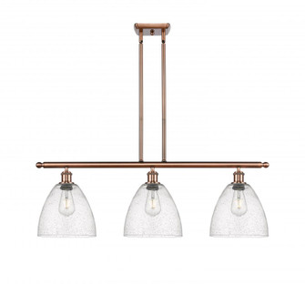 Bristol - 3 Light - 36 inch - Antique Copper - Stem hung - Island Light (3442|516-3I-AC-GBD-94)