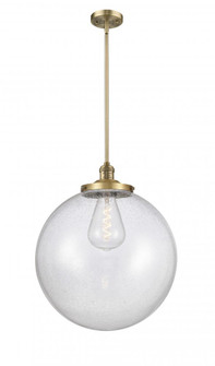 Beacon - 1 Light - 18 inch - Brushed Brass - Stem Hung - Pendant (3442|201S-BB-G204-18-LED)
