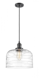 Bell - 1 Light - 12 inch - Oil Rubbed Bronze - Cord hung - Mini Pendant (3442|201C-OB-G713-L)