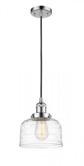 Bell - 1 Light - 8 inch - Polished Chrome - Cord hung - Mini Pendant (3442|201C-PC-G713)