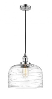 Bell - 1 Light - 12 inch - Polished Chrome - Cord hung - Mini Pendant (3442|201C-PC-G713-L-LED)