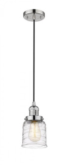 Bell - 1 Light - 5 inch - Polished Nickel - Cord hung - Mini Pendant (3442|201C-PN-G513-LED)