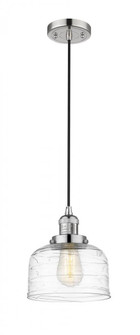 Bell - 1 Light - 8 inch - Polished Nickel - Cord hung - Mini Pendant (3442|201C-PN-G713)