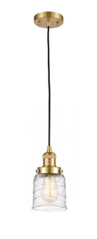 Bell - 1 Light - 5 inch - Satin Gold - Cord hung - Mini Pendant (3442|201C-SG-G513)