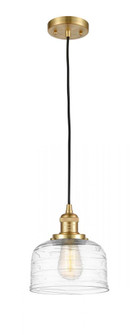 Bell - 1 Light - 8 inch - Satin Gold - Cord hung - Mini Pendant (3442|201C-SG-G713-LED)
