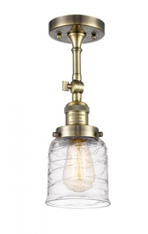 Bell - 1 Light - 5 inch - Antique Brass - Adjustable Semi-Flush Mount (3442|201F-AB-G513)
