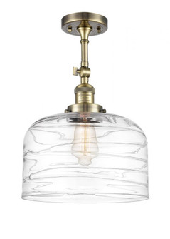 Bell - 1 Light - 12 inch - Antique Brass - Adjustable Semi-Flush Mount (3442|201F-AB-G713-L)