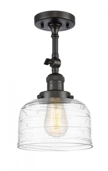 Bell - 1 Light - 8 inch - Oil Rubbed Bronze - Adjustable Semi-Flush Mount (3442|201F-OB-G713-LED)