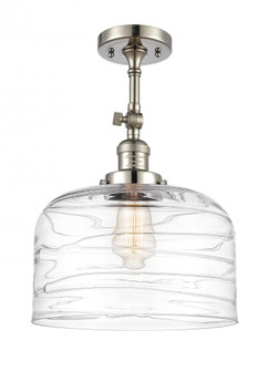 Bell - 1 Light - 12 inch - Polished Nickel - Adjustable Semi-Flush Mount (3442|201F-PN-G713-L-LED)