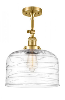 Bell - 1 Light - 12 inch - Satin Gold - Adjustable Semi-Flush Mount (3442|201F-SG-G713-L)