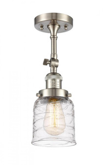 Bell - 1 Light - 5 inch - Brushed Satin Nickel - Adjustable Semi-Flush Mount (3442|201F-SN-G513)