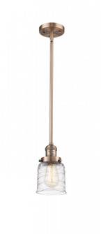 Bell - 1 Light - 5 inch - Antique Copper - Stem Hung - Mini Pendant (3442|201S-AC-G513-LED)
