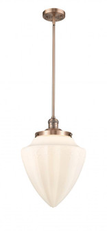 Bullet - 1 Light - 12 inch - Antique Copper - Stem Hung - Mini Pendant (3442|201S-AC-G661-12-LED)