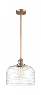 Bell - 1 Light - 12 inch - Antique Copper - Stem Hung - Mini Pendant (3442|201S-AC-G713-L)