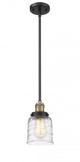 Bell - 1 Light - 5 inch - Black Antique Brass - Stem Hung - Mini Pendant (3442|201S-BAB-G513)
