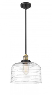 Bell - 1 Light - 12 inch - Black Antique Brass - Stem Hung - Mini Pendant (3442|201S-BAB-G713-L-LED)
