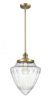 Bullet - 1 Light - 12 inch - Brushed Brass - Stem Hung - Mini Pendant (3442|201S-BB-G664-12)