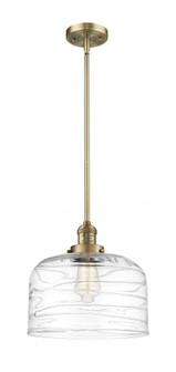 Bell - 1 Light - 12 inch - Brushed Brass - Stem Hung - Mini Pendant (3442|201S-BB-G713-L-LED)