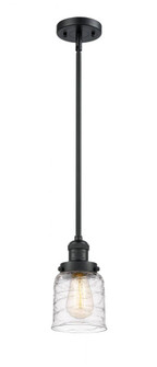 Bell - 1 Light - 5 inch - Matte Black - Stem Hung - Mini Pendant (3442|201S-BK-G513)