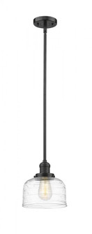 Bell - 1 Light - 8 inch - Oil Rubbed Bronze - Stem Hung - Mini Pendant (3442|201S-OB-G713)