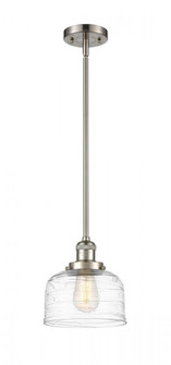 Bell - 1 Light - 8 inch - Brushed Satin Nickel - Stem Hung - Mini Pendant (3442|201S-SN-G713)
