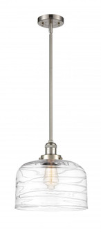 Bell - 1 Light - 12 inch - Brushed Satin Nickel - Stem Hung - Mini Pendant (3442|201S-SN-G713-L-LED)