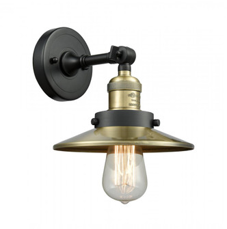 Railroad - 1 Light - 8 inch - Black Antique Brass - Adjustable Sconce (3442|203-BAB-M4-AB)