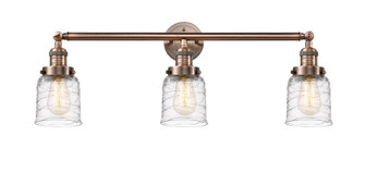 Bell - 3 Light - 30 inch - Antique Copper - Bath Vanity Light (3442|205-AC-G513-LED)