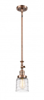 Bell - 1 Light - 5 inch - Antique Copper - Stem Hung - Adjustable Mini Pendant (3442|206-AC-G513-LED)