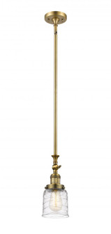 Bell - 1 Light - 5 inch - Brushed Brass - Stem Hung - Adjustable Mini Pendant (3442|206-BB-G513)
