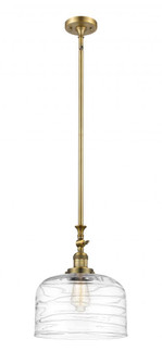 Bell - 1 Light - 12 inch - Brushed Brass - Stem Hung - Adjustable Mini Pendant (3442|206-BB-G713-L)