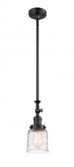 Bell - 1 Light - 5 inch - Matte Black - Stem Hung - Adjustable Mini Pendant (3442|206-BK-G513)