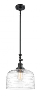Bell - 1 Light - 12 inch - Matte Black - Stem Hung - Adjustable Mini Pendant (3442|206-BK-G713-L)