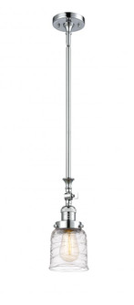 Bell - 1 Light - 5 inch - Polished Chrome - Stem Hung - Adjustable Mini Pendant (3442|206-PC-G513-LED)