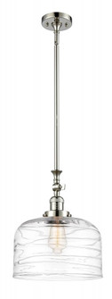 Bell - 1 Light - 12 inch - Polished Nickel - Stem Hung - Adjustable Mini Pendant (3442|206-PN-G713-L-LED)