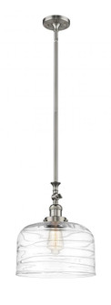 Bell - 1 Light - 12 inch - Brushed Satin Nickel - Stem Hung - Adjustable Mini Pendant (3442|206-SN-G713-L-LED)