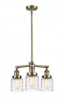 Bell - 3 Light - 19 inch - Antique Brass - Stem Hung - Chandelier (3442|207-AB-G513)