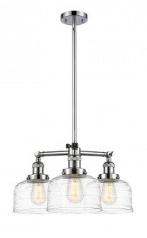 Bell - 3 Light - 22 inch - Polished Chrome - Stem Hung - Chandelier (3442|207-PC-G713-LED)