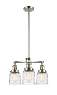 Bell - 3 Light - 19 inch - Polished Nickel - Stem Hung - Chandelier (3442|207-PN-G513-LED)