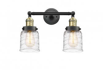 Bell - 2 Light - 16 inch - Black Antique Brass - Adjustable Bath Vanity Light (3442|208-BAB-G513-LED)