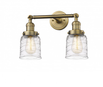 Bell - 2 Light - 16 inch - Brushed Brass - Adjustable Bath Vanity Light (3442|208-BB-G513)