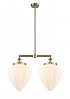 Bullet - 2 Light - 24 inch - Antique Brass - Stem Hung - Adjustable Island Light (3442|209-AB-G661-12-LED)